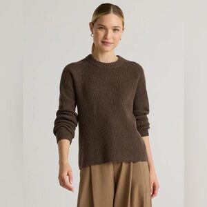 Mongolian Cashmere Fisherman Crewneck Sweater